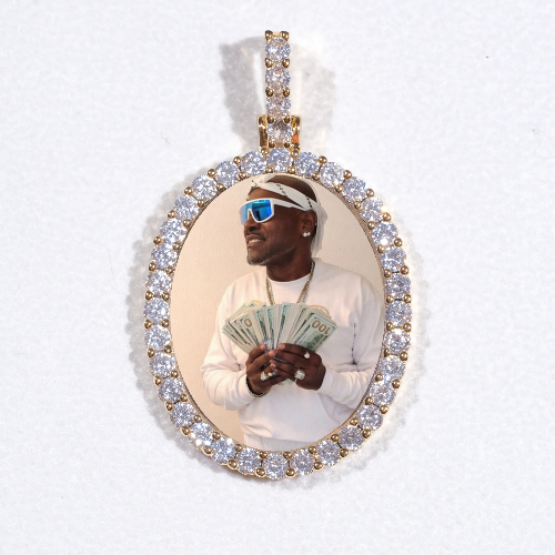 3D Oval Custom Picture Pendant
