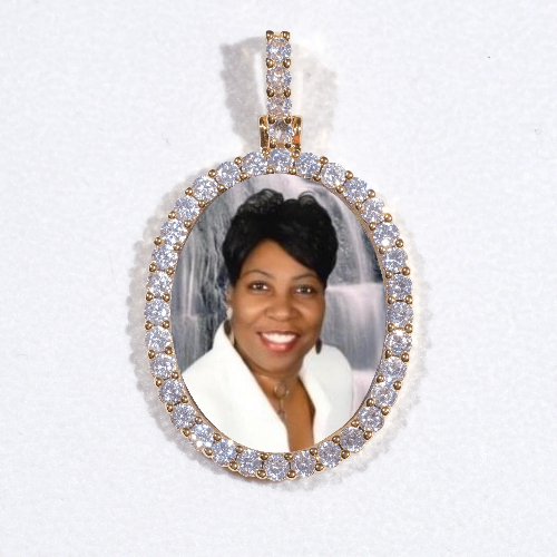 3D Oval Custom Picture Pendant