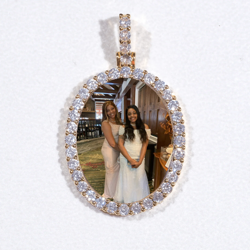 3D Oval Custom Picture Pendant