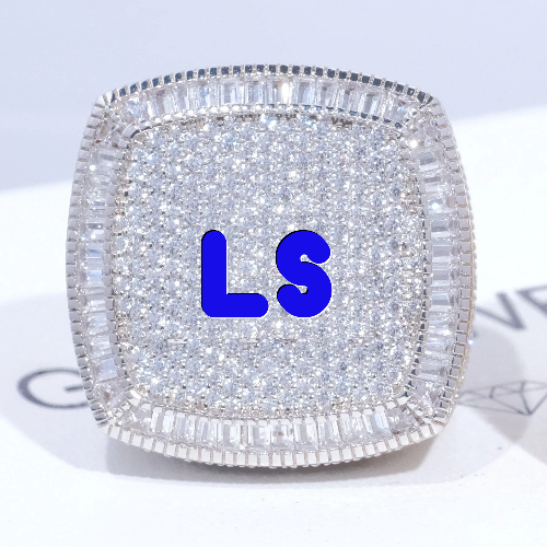 CUSTOM LETTER 3D ICED RING