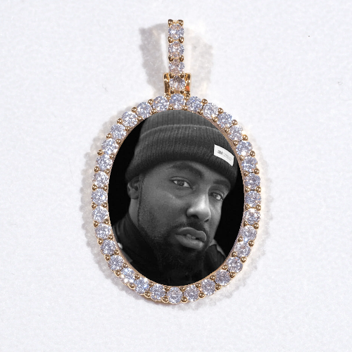 3D Oval Custom Picture Pendant