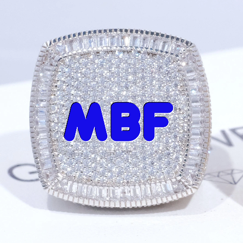 CUSTOM LETTER 3D ICED RING
