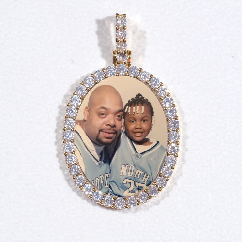 3D Oval Custom Picture Pendant