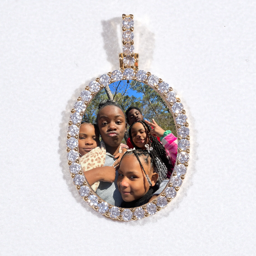 3D Oval Custom Picture Pendant