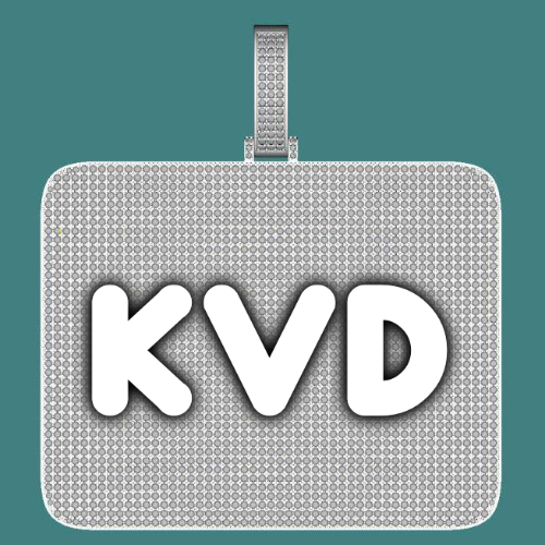 CUSTOM LETTER NECKLACE 3D BIG SQUARE