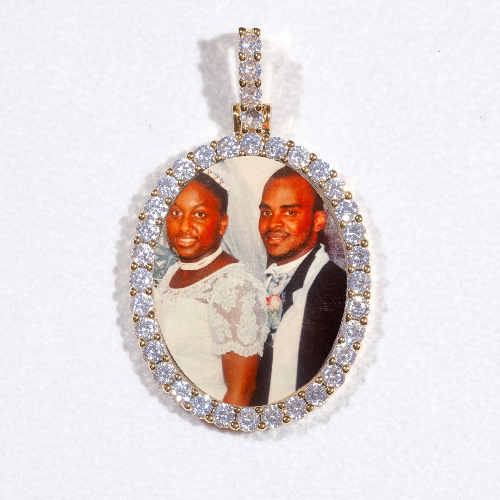 3D Oval Custom Picture Pendant
