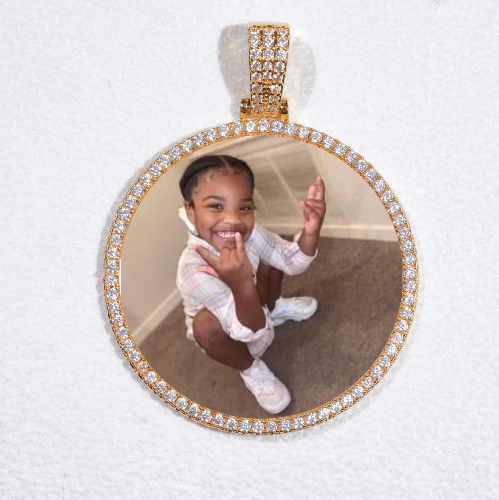 MEDIUM 3D CIRCLE CUSTOM PICTURE PENDANT