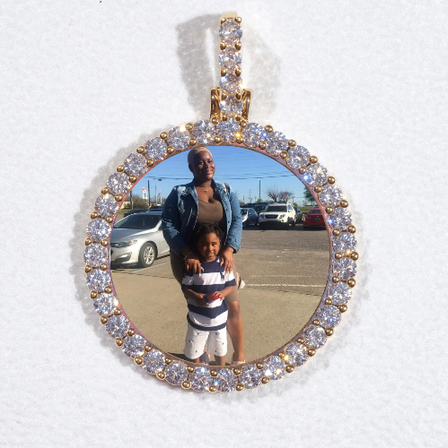 3D CIRCLE CUSTOM PICTURE PENDANT SMALL SIZE