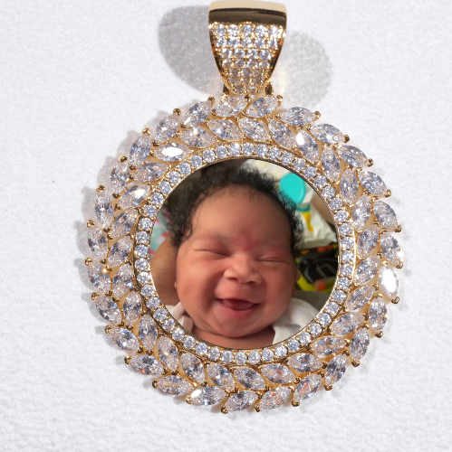 Large 3D Wheat Ear Custom Picture Pendant