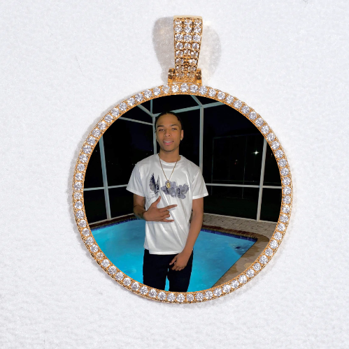 MEDIUM 3D CIRCLE CUSTOM PICTURE PENDANT