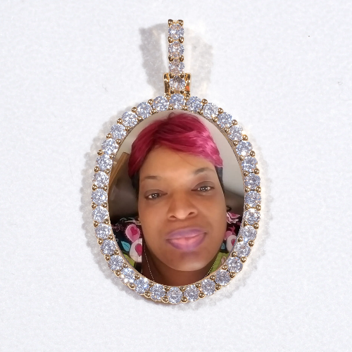 3D Oval Custom Picture Pendant