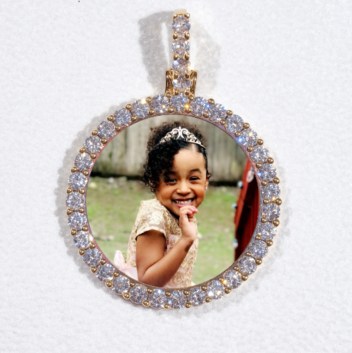 3D CIRCLE CUSTOM PICTURE PENDANT SMALL SIZE
