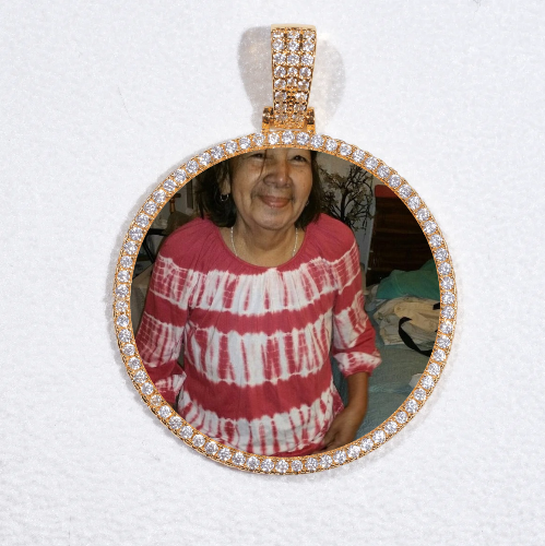 MEDIUM 3D CIRCLE CUSTOM PICTURE PENDANT