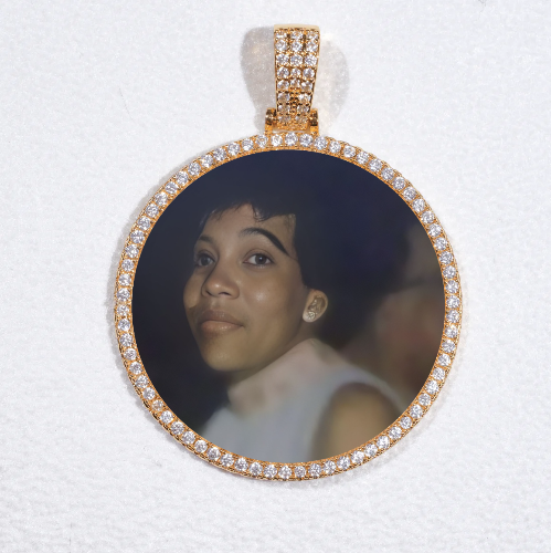 MEDIUM 3D CIRCLE CUSTOM PICTURE PENDANT