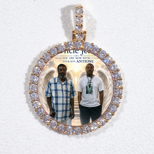 3D CIRCLE CUSTOM PICTURE PENDANT SMALL SIZE