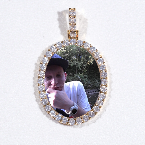 3D Oval Custom Picture Pendant