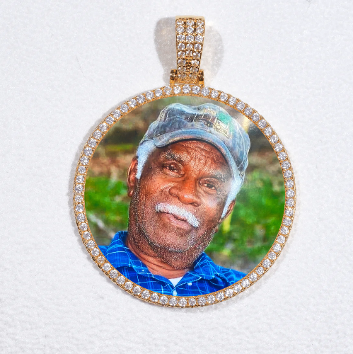 MEDIUM 3D CIRCLE CUSTOM PICTURE PENDANT