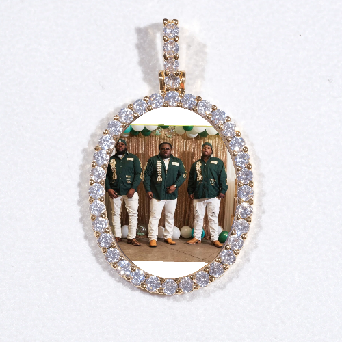 3D Oval Custom Picture Pendant
