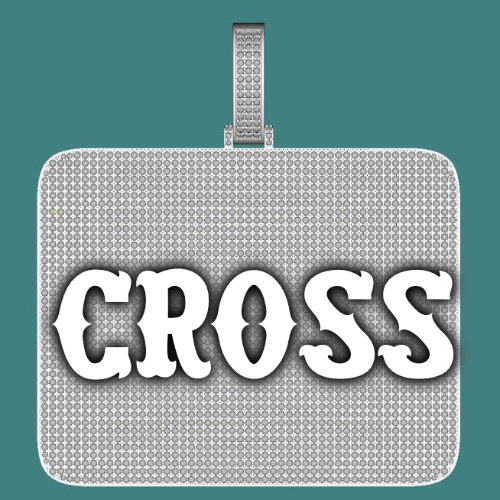 CUSTOM LETTER NECKLACE 3D BIG SQUARE