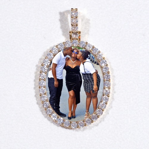 3D Oval Custom Picture Pendant