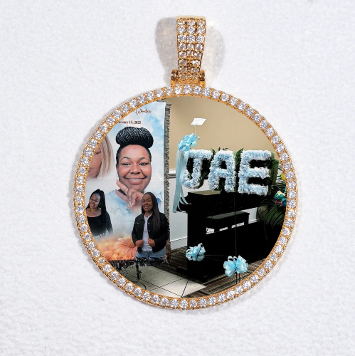 MEDIUM 3D CIRCLE CUSTOM PICTURE PENDANT