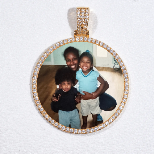 MEDIUM 3D CIRCLE CUSTOM PICTURE PENDANT