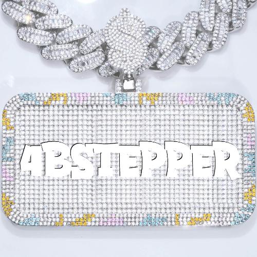 CUSTOM LETTER NECKLACE 3D COLORFUL SQUARE