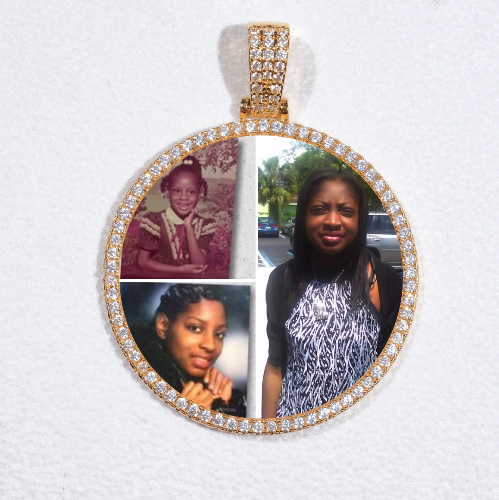 MEDIUM 3D CIRCLE CUSTOM PICTURE PENDANT