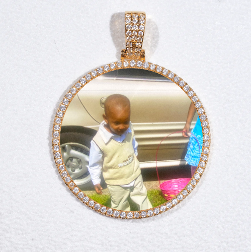 MEDIUM 3D CIRCLE CUSTOM PICTURE PENDANT