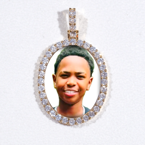 3D Oval Custom Picture Pendant