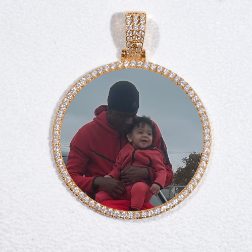 MEDIUM 3D CIRCLE CUSTOM PICTURE PENDANT