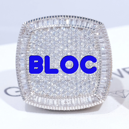 CUSTOM LETTER 3D ICED RING