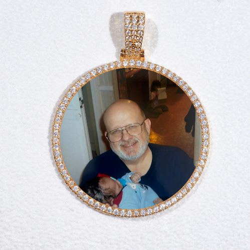 MEDIUM 3D CIRCLE CUSTOM PICTURE PENDANT