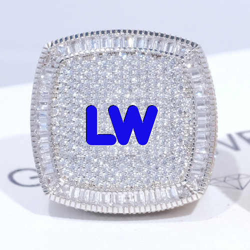 CUSTOM LETTER 3D ICED RING