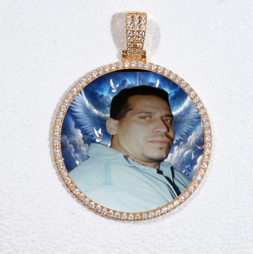 MEDIUM 3D CIRCLE CUSTOM PICTURE PENDANT