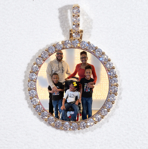3D CIRCLE CUSTOM PICTURE PENDANT SMALL SIZE