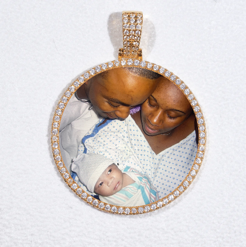 MEDIUM 3D CIRCLE CUSTOM PICTURE PENDANT