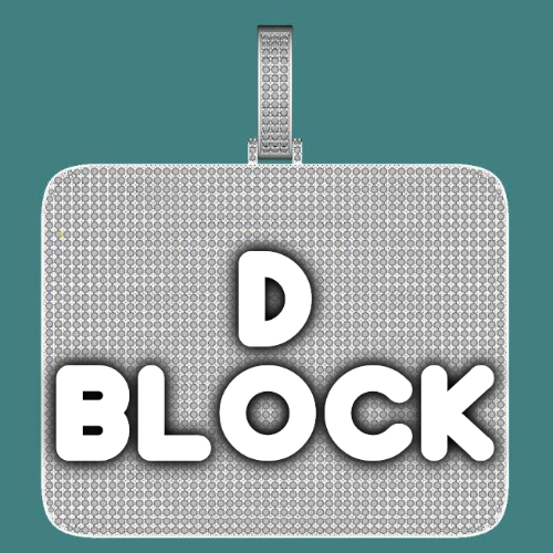 CUSTOM LETTER NECKLACE 3D BIG SQUARE