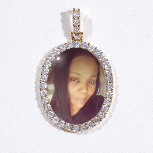 3D Oval Custom Picture Pendant