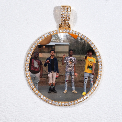 MEDIUM 3D CIRCLE CUSTOM PICTURE PENDANT