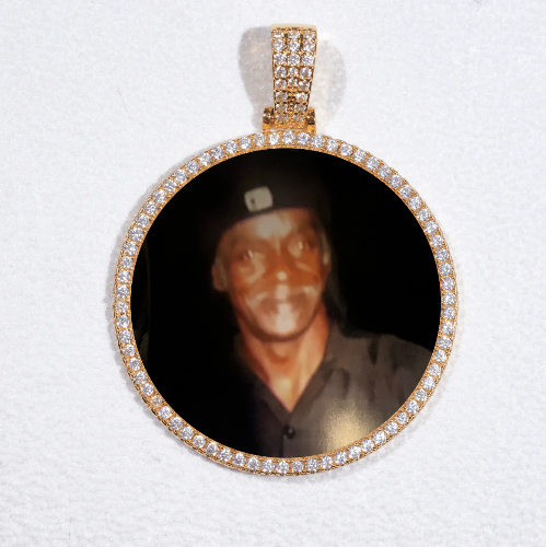 MEDIUM 3D CIRCLE CUSTOM PICTURE PENDANT