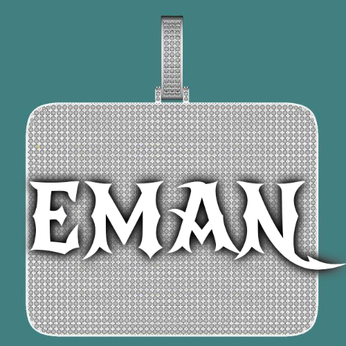 CUSTOM LETTER NECKLACE 3D BIG SQUARE