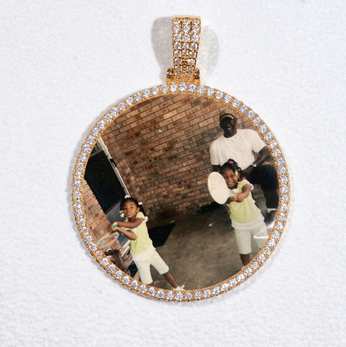 MEDIUM 3D CIRCLE CUSTOM PICTURE PENDANT
