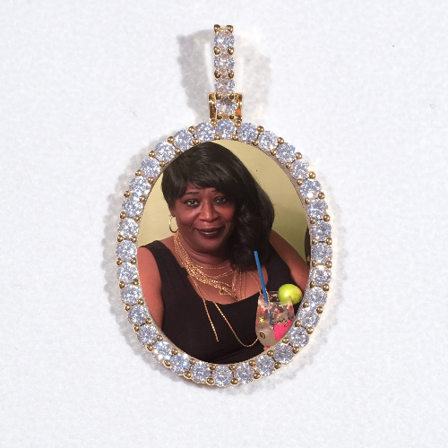 3D Oval Custom Picture Pendant