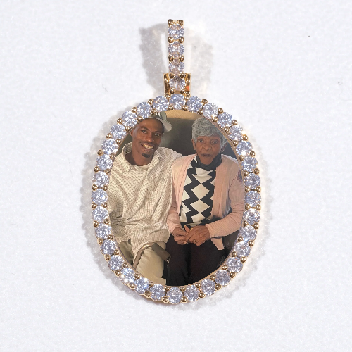 3D Oval Custom Picture Pendant