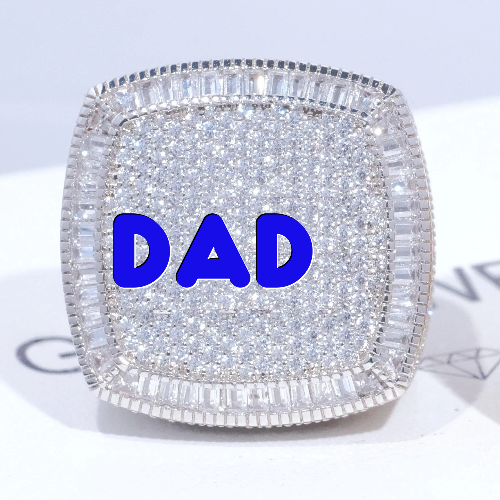 CUSTOM LETTER 3D ICED RING