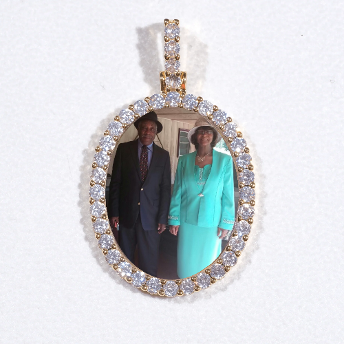 3D Oval Custom Picture Pendant