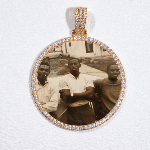 MEDIUM 3D CIRCLE CUSTOM PICTURE PENDANT