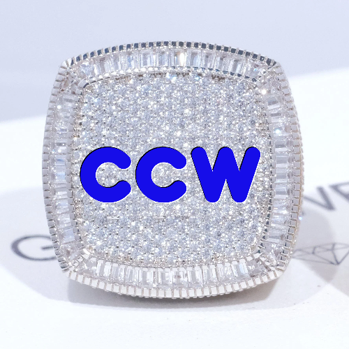 CUSTOM LETTER 3D ICED RING