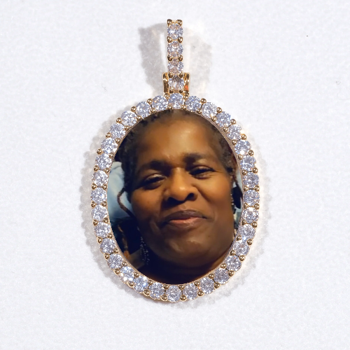 3D Oval Custom Picture Pendant